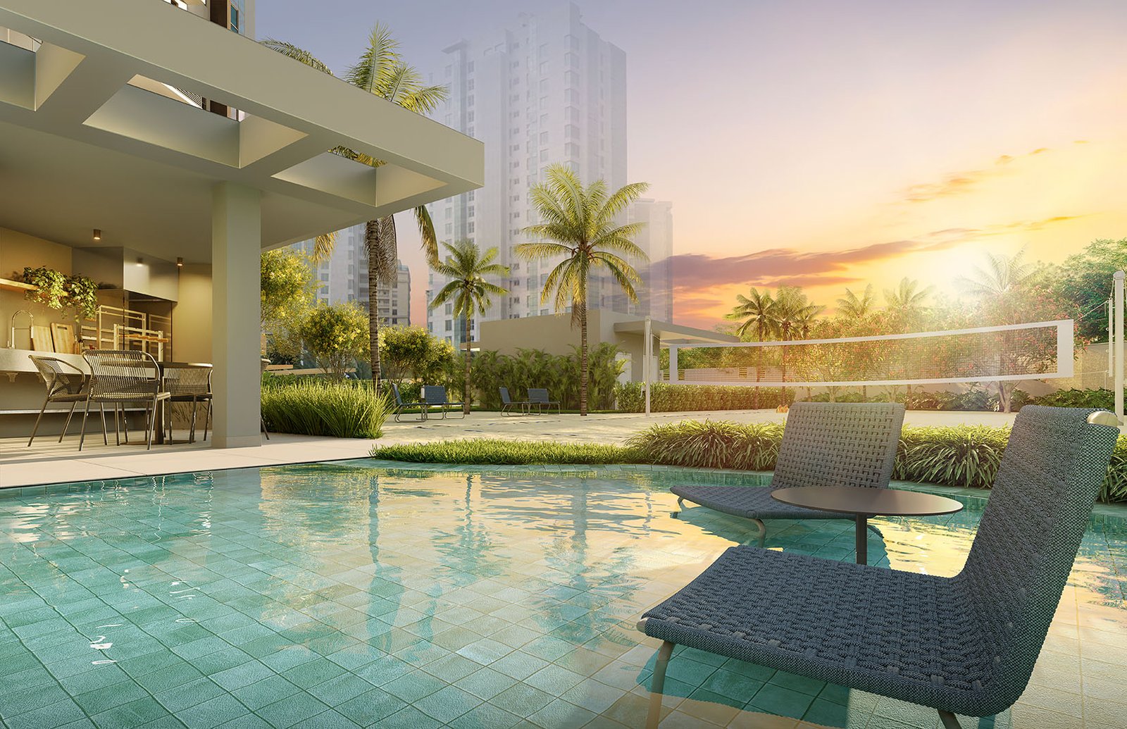 CHURRASQUEIRA COM DECK MOLHADO