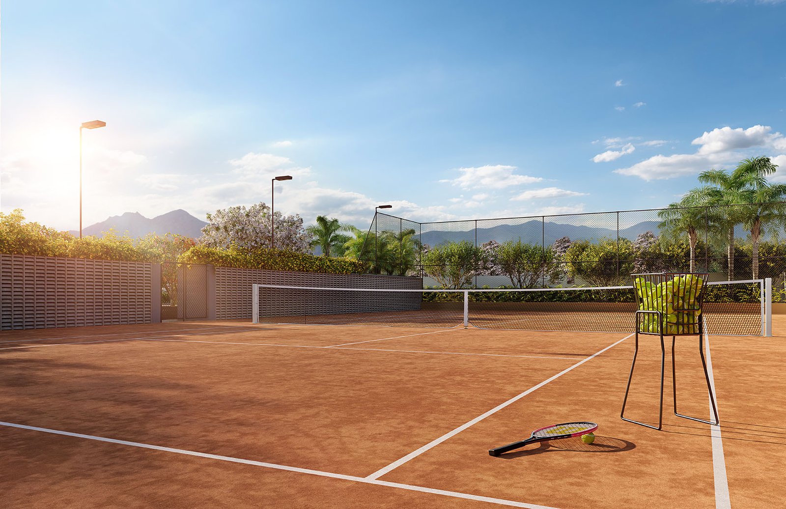 QUADRA DE TENIS DE SAIBRO